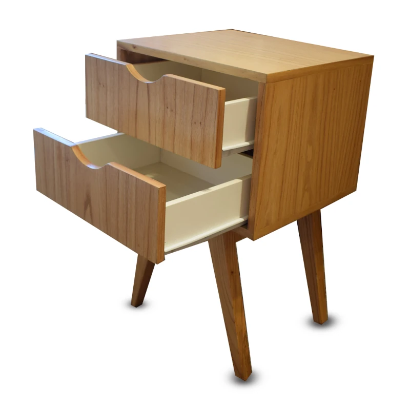 Mesa de luz Patas Altas 2 cajones Paraiso